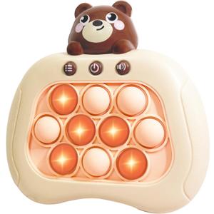 Pop The Target! Handheld Speed Push Game Machine: A Fun Multiplayer Game for Family. Sensory Fidget Toy Christmas Toys Gifts for 6 7 8 9 10 11 12 Years Old Kids Road Trip Car Games Kids Bear