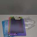 Dynta Plastic Clipboards A4/Letter Size 8.5x11 Clear Colored Clip Boards Hanging Hard Board for Outdoors Indoors Painting Note-Taking Writing Pads Document Storage 6 Pack