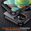 Magnetic for iPhone 12 Case,iPhone 12 Pro Case[Compatible with Magsafe][Military Drop Protection] [2 Pcs Glass Screen Protector] Shockproof Phone Case,Black