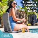 Coast Modern Portable Poolside Chair Adult Foldable Flip Chair for Pool, Beach, Tailgating & Stadium Durable Plastic with Back Support, 22 H x 18 W x 25 D Inches