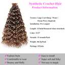 Pre Looped Gogo Curl Crochet Hair for Black Women 14 Inch 8 Packs, Curly Crochet Hair, Deep Wave Braiding Hair, Water Wave Synthetic Crochet Braids Hair Extensions (33/27)