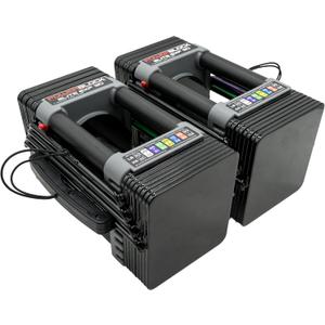 PowerBlock Elite EXP Adjustable Dumbbells, Sold in Pairs, Stage 1, 5-50 lb. Dumbbells, Durable Steel Build, Innovative Workout Equipment, All-in-One Dumbbells, Expandable with Expansion Kits