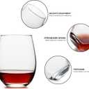 Stemless Wine Glasses Set of 4, 18oz Red White Wine Glasses,Lead-free Wine Glasses for Home, Party, Wedding, Ideal Wine Accessories Gift,Clear