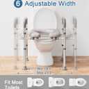 Soundfuse Toilet Seat Riser for Seniors, FSA HSA Eligible Raised Toilet Seat with Handles, Adjustable Height & Width, 400lb Handicap Elevated Toilet Seat, Fit Any Toilet