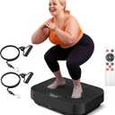 Vibration Plate Exercise Machine, 2025 Upgraded Fitness Vibrating Lymphatic Drainage Full Body Workout Shaker for Weight Loss, Featuring a 330 Lbs Capacity Vibrate Fitness Platform with 8 Modes