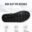 Winter Snow Boots for Women: Mid-Calf Booties with Fur Lined Zipper Comfortable Waterproof Warm Outdoor Shoes (8.5, Black)