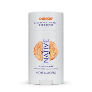 Native Deodorant | Limited Dunkin Donuts Edition | Aluminum Free with Baking Soda, Probiotics, Coconut Oil and Shea Butter | Blueberry Cobbler 2.65oz