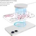 Fiyart Designed for iPhone 16 Plus Case Flowers Design Compatible with MagSafe Wireless Charging,Cute Clear Pink Floral Sakuras Anti-Scratch Phone Cover for Women Girls 6.7"-Transparent