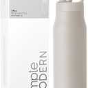 Simple Modern Water Bottle with Straw lid | Insulated Stainless Steel Thermos | Reusable Travel Water Bottles for Gym & Sports | Leak Proof & BPA Free | 34oz, Almond Birch