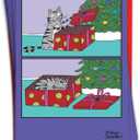NobleWorks 36 Humorous Christmas Greeting Cards Box Set with 5 x 7 Inch Envelopes For Men and Women (1 Design, 36 Each) Cat Present C1187XSG-B36x1