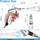 Car Cleaning Gun Detailing Dry Air Blow Gun, High Pressure Car Interior Cleaning Tool, Car Dryer Air Blower for Car Surfaces Quickly Blasts Dust, Works with Air Compressor