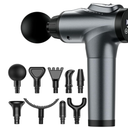 Massage Gun, Muscle Massage Gun for Athletes Handheld Electric Deep Tissue Back Massager, Percussion Massage Device for Pain Relief with 30 Speed Levels 7 Heads