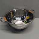 EXCELSTEEL Heavy Duty Stainless Steel Colander 5 Qt | Easy Grip Handles | Self-Draining Base | Mirror Polished | Dishwasher Safe | Pack of 1