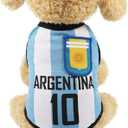 2026 World Cup Shirt for Dog, Soccer Jersey Pet Costume, Dog Jerseys for Small Medium Large Dogs, Football Shirt for Pets Blue Large