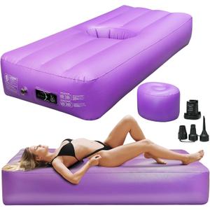 Newly Upgraded BBL Bed with Built-in Pump BBL Bed After Surgery for Sleeping Brazilian Butt Lift Recovery Pillow After Surgery Inflatable BBL Mattress with Hole for Post Surgery Recovery (Violet)