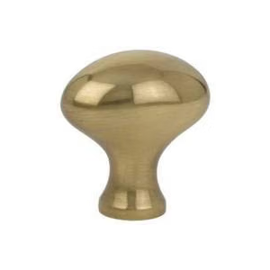 Emtek Oval Knob Finish: French Antique Brass, Size: 1.25" H x 1.25" W x 1.25" D