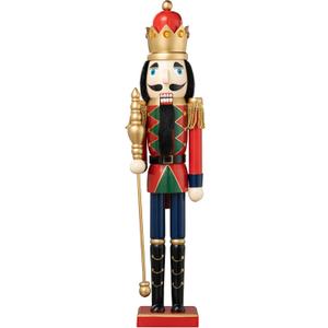 eUty King 24" H Wooden Nutcracker Decoration - Xmas Nutcracker King Table Top Centerpiece Decor - Indoor & Outdoor