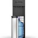 Euhomy Bottom Loading Water Dispenser for 5 Gallons, 3 Temperatures (Cold/Hot/Warm) with Child Lock, Display Light, Water Dispenser for Apartments, Schools, Companies, Black