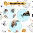 Cheetah Costume for Women Adult, Cheetah Ears Headband, Leopard Ears and Tail, Bow Tie Set, Animal Ears Accessories for Halloween, Cosplay, Party Dress Up