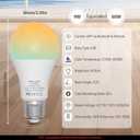 ORALUCE LED Remote Control Light Bulbs 60 Watt Equivalent, Dimmable 2700-6500K Lightbulbs E26 Base, A19 Bluetooth Smart Light Bulb for Lamp, Bedroom, 4 Pack with Remote Control