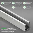 Strut Channel 1-5/8 Inch, Strut Trolley Track 4.76FT, 12 Gauge U Channel for Electric Conduits,Ceiling Grilles,Lifting,Cable Trays,Steel Strut Channel,1 Pack