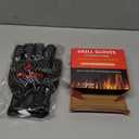 BBQ Gloves, Oven Gloves, 1472℉ Extreme Heat Resistant,Grilling Gloves Silicone Non-Slip Oven Mitts, Kitchen Gloves for BBQ, Grilling, Cooking, Baking-1 Pair… (Black, One Size Fits Most)