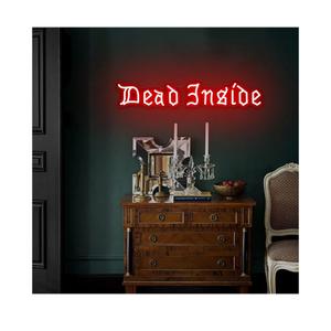 Dead Inside Neon Sign for Wall Decor,Gothic Horror Home Decor,Halloween Party Wall Decor,Gothic Lover Gifts,USB Powered With Switch-25''