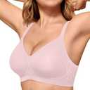 OEAK Women Seamless Bra No Underwire Push Up Anti Sagging Bralettes Everyday Supportive Racerback Bras (32A to 40D/42B), Size Small