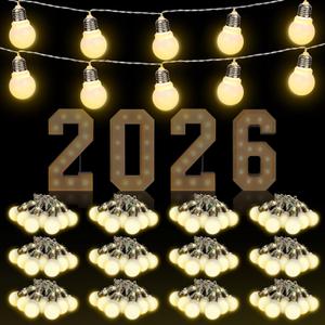 Retisee 12 Pcs Marquee Light String Bulbs13.8 ft Long for Marquee Letters Numbers 3 4 ft Tall Waterproof LED String Light for Indoor Outdoor Wedding Birthday Party Decor