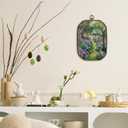 nvucamd French Country Floral Wall Art Decor Framed, Cottagecore Garden Octagon Canvas Prints Wall Art, Nature Forest Flower Landscape Hanging Decor for Farmhouse Bathroom Living Room Gallery, 10.2x7