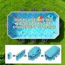 Foldable Pool, 118 Large Kiddie Pool, Non-Inflatable Kids' and Adults' Outdoor Swimming Pool, Hard Plastic Shell Portable Pool, Kid Pool for Backyard (Grey, X-Large)