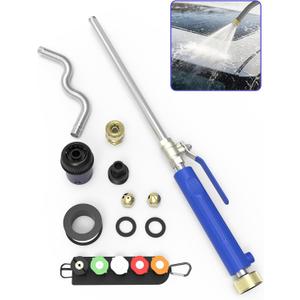 Jet Nozzle Power Washer for Garden Hose, 360° Foldable Extension Wand, Hydroblast Power Nozzle for Patio Car Window Cleaning – Ideal for Homeowners, Car Owners & Gardeners (11)