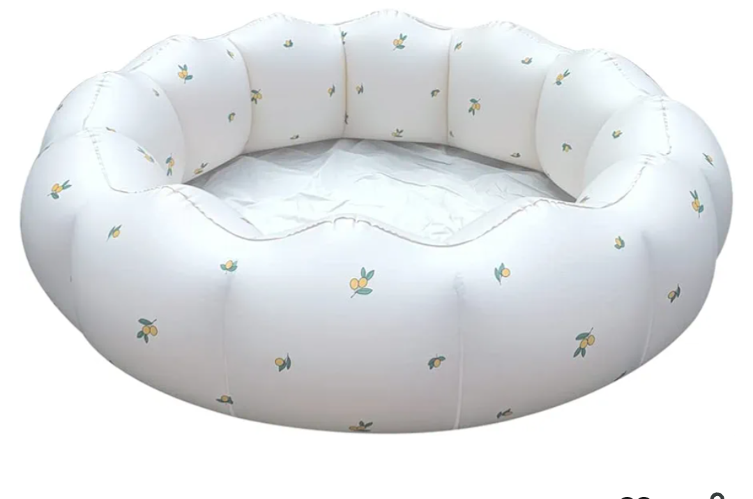 Inflatable Baby Pool, Portable Paddling Baby Swimming Pool, Toddlers for Ages 0-3 Years Girls and Boys, Indoor& Outdoor, Garden and Backyard Summer Water Party, 35.4x9.8 in(White)