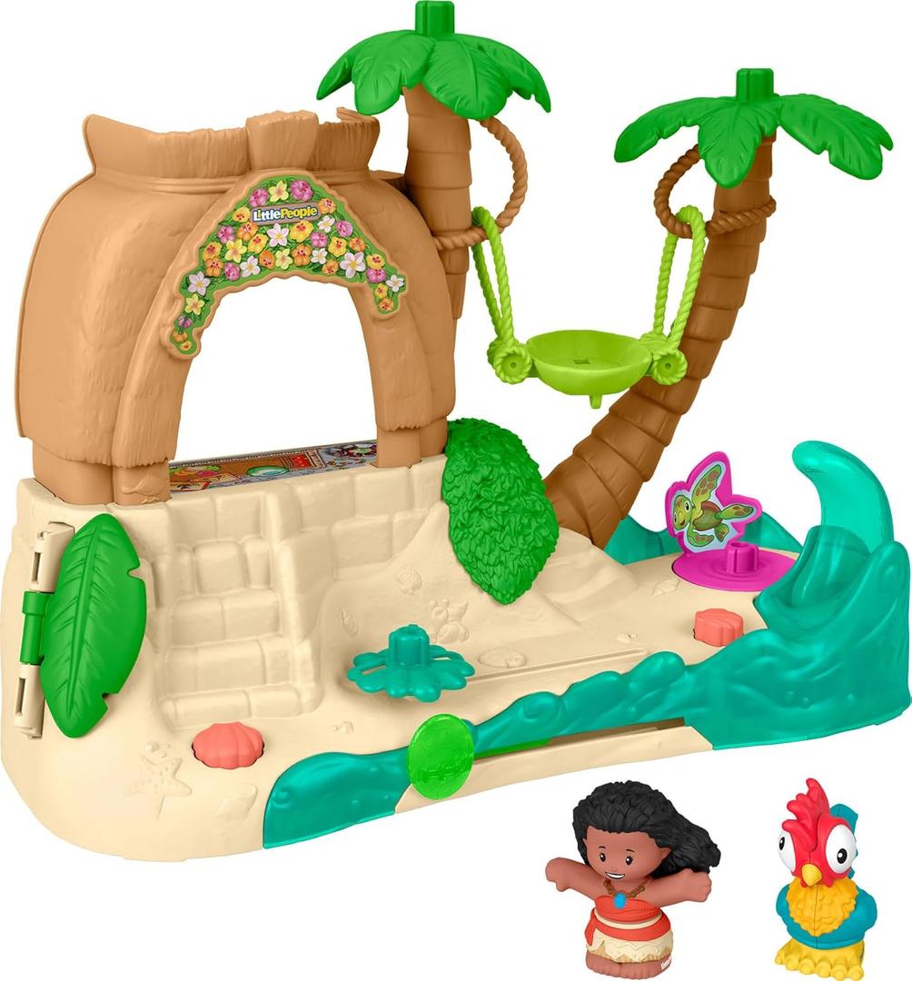 Fisher-Price Little People Toddler Toy Disney Princess Moana Adventure Village Playset with Figures for Pretend Play Kids Ages 18+ Months