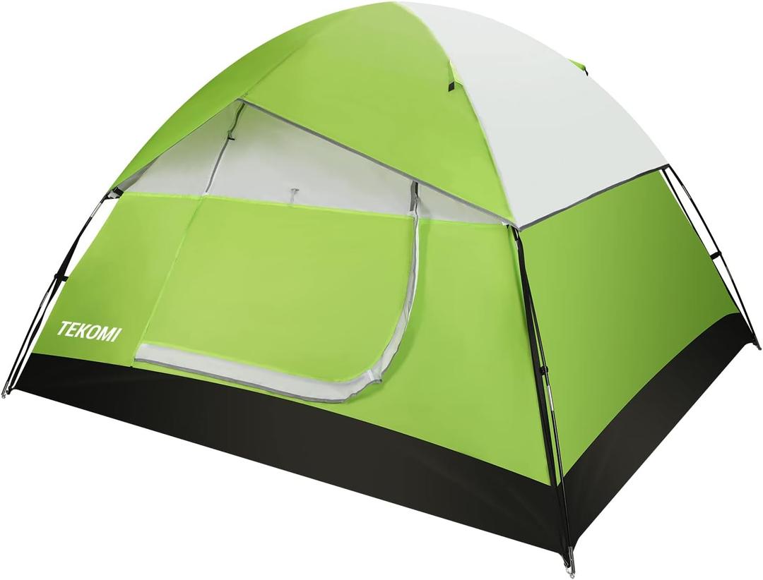 Camping Tent, TEKOMI Waterproof Family Dome Tent with Removable Rain Fly, Instant Cabin Tent for 60 Seconds Set Up, Advanced Venting Design, Fit Camp Backpacking Hiking Outdoor, Dark Green (4/5 Person)