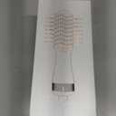 4-in-1 Travel Dual Voltage Hair Dryer Brush Blow Dryer Brush,Portable 2 inch Mini Hot Air Brush,Travel Hair Styler/Volumizer/Straightener/Curler,110-240V European Blow Dry Brush with EU&UK Plug (White & Rose Gold)