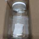 kitchentoolz 1 Gallon Glass Wide Mouth Kombucha Brewing Mason Jar - Home Brewing and Fermenting Kit with Cotton Cloth Filter, Rubber Band and Plastic Lid (1 Jar)