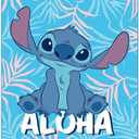 Stitch Twin Blanket - Lilo & Stitch Raschel Blanket for Kids! Measures 55"x75" (Twin/Full) Super Soft Stitch Blanket for Kids!