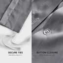 EVERGRACEHOME Tencel Lyocell Cooling Duvet Cover Set Queen Size 3 Piece, 100% Natural Eucalyptus Lyocell Fiber from Austria, Luxury Silky Soft Comforter Cover with 2 Shams, Charcoal Gray, 92"x88"