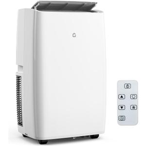 12000 BTU Portable Air Conditioner Cools 550 Sq.Ft, 3-in-1 Portable AC Unit Fan Dehumidifier, Drainage-free Cooling with Remote Control, Sleep Mode/24H Timer/Auto Swing/48 dB Sleep Quiet