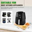 Appliance Slider 360 Rolling Tray for Coffee Maker Bamboo Coffee Pot Slider Tray for Countertop Rotation Sliding Tray with Wheels, Appliances Mat Easily from Under The Cabinet Natural(15.7"13")