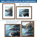 Hongkee 16x20 Frames Set of 2, Rustic Brown Wood Style - Display 16 x 20 Picture without Mat or 11x14 Picture with Mat, Wall Mounting Horizontal and Vertical