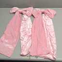 2 Pcs Pink Bow Birthday Party Decorations 12 x 24 Inch Velvet Large Pink Wall Bow Ribbon Hanging Decor Coquette Party Background for Wedding Bachelorette Bridal Shower Baby Shower
