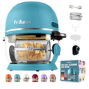 Non Toxic Air Fryer™ - Glass AirFryer 5 Quart w/ 360 Visibility, Self-Cleaning, 400F Vortex Air Fryer for Even Cooking, BPA-Free Teflon Free, 9-in-1 Functions, Rotisserie, Roast, Bake, Sage, Sefe Creen