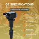 UF764 Ignition Coil Compatible with Hyundai 15-19 Sonata,17-20 Santa Fe,18-21 Tucton,17-22 Sportage,16-20 Optima,16-20 Sorento,19-23 G70,17-22 G90, 27300-2GGA0 1 PC