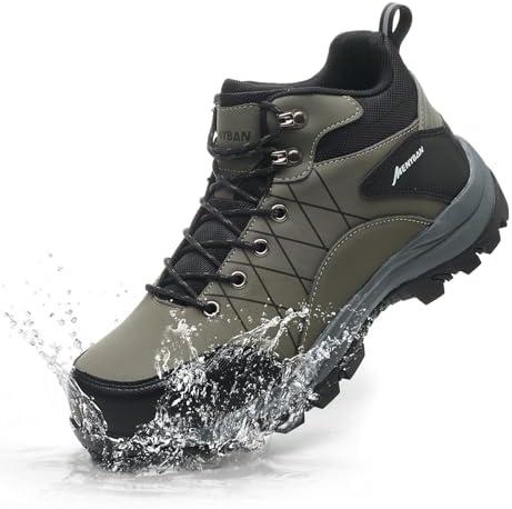 MENYBAN Steel Toe Boots for Men Waterproof Wide Width Slip Resistant Safety Toe Sneakers Puncture Proof Durable Construction Work Shoes for Outdoor Industrial Use 41