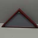 Meonum Flag Case with Lights for Burial Flag, 5 x 9.5 FT American Veteran Flag Display Case Wall Mounted Red Pine Flag Frame, Memorial Flag Box with 90 LEDs for Honoring Military Service Glass Front