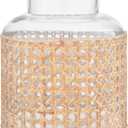 Bloomingville 8"H Glass Vase with Decorative Cane Sleeve