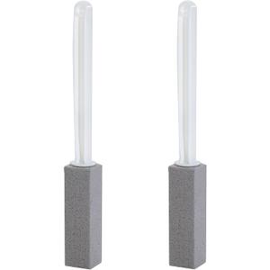 2 Packs Pumice Cleaning Stone with Extra Long Handle, Pumice Stone for Toilet Bowl Cleaning for Cleaning Toilets, Bathtubs, Grills, Swimming Pools, Sinks