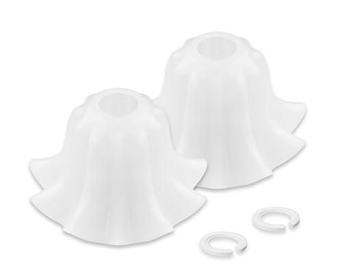 Plastic Lampshades Set of 2, Flower Lampshades 3.7" Top x 7.7" Bottom x 4.5" High, Seaside village Table lamp, Floor Lamps, Pendant Light, Wall Light Replacement Lampshade